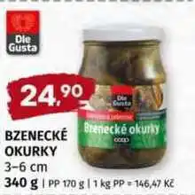 Trefa Die Gusta Bzenecké okurky 3-6 cm 340 g nabídka