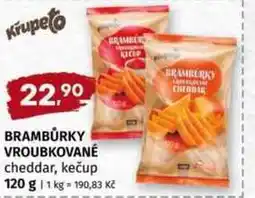Trefa BRAMBŮRKY VROUBKOVANÉ cheddar, kečup 120 g nabídka
