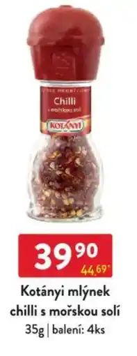 Qanto KOTÁNYI mlýnek chilli s mořskou solí nabídka