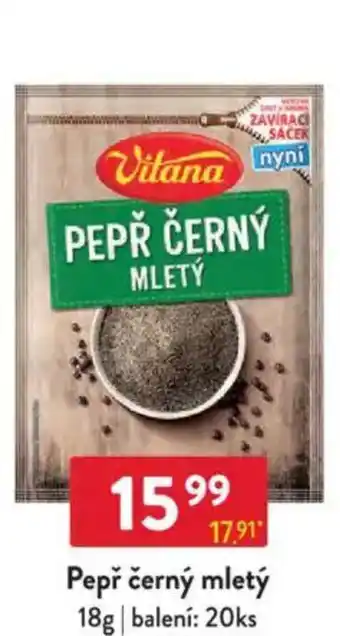 Qanto VITANA Pepř černý mletý nabídka