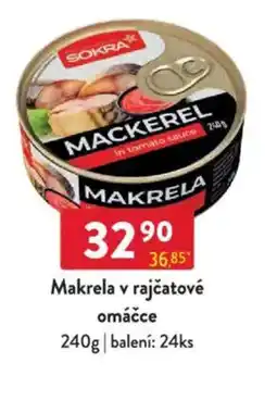Qanto Makrela v rajčatové omáčce nabídka