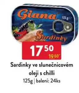 Qanto GIANA Sardinky ve slunečnicovém oleji s chilli nabídka