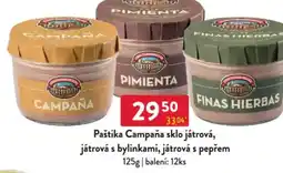 Qanto Paštika Campaňa sklo játrová, játrová s bylinkami, játrová s pepřem nabídka