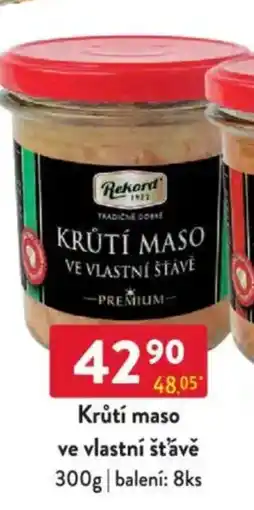 Qanto Krůtí maso ve vlastní šťávě nabídka