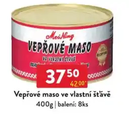 Qanto Vepřové maso ve vlastní šťávě nabídka