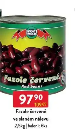 Qanto ESSA Fazole červené ve slaném nálevu nabídka