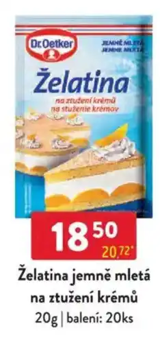 Qanto Dr.Oetker Želatina jemně mletá na ztužení krémů nabídka