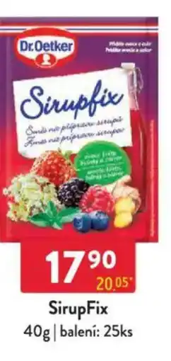 Qanto Dr.Oetker SirupFix nabídka