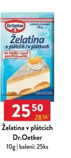Qanto Želatina v plátcích Dr.Oetker nabídka