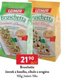 Qanto LEIMER Bruschetta česnek a bazalka, cibule a oregáno nabídka