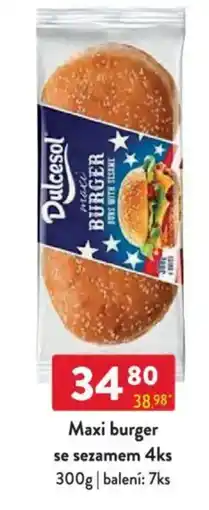 Qanto Maxi burger se sezamem nabídka