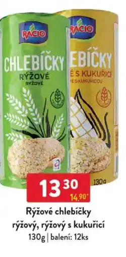 Qanto RACIO Rýžové chlebíčky rýžový, rýžový s kukuřicí nabídka