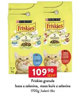 Qanto Friskies granule losos a zelenina, maso kuře a zelenina nabídka