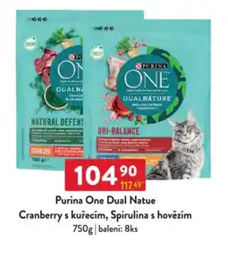 Qanto Purina One Dual Natue Cranberry s kuřecím, Spirulina s hovězím nabídka