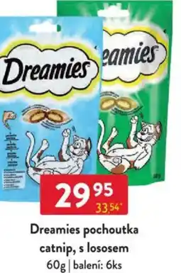 Qanto Dreamies pochoutka catnip, s lososem nabídka