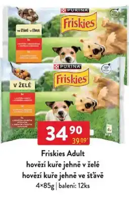 Qanto Friskies Adult hovězí kuře jehně v želé hovězí kuře jehně ve šťávě nabídka