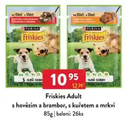 Qanto Friskies Adult s hovězím a brambor, s kuřetem a mrkví nabídka