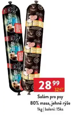 Qanto Salám pro psy 80% masa, jehně rýže nabídka