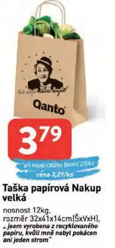 Qanto Taška papírová Nakup velká nabídka