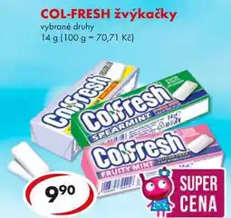 CBA COL-FRESH žvýkačky, 14 g nabídka