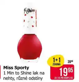 Teta Miss Sporty 1 Min to Shine lak na nehty, různé odstíny nabídka