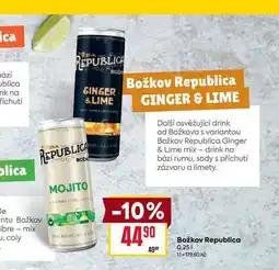 Billa Božkov Republica 0,25l nabídka