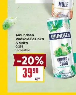 Billa Amundsen Vodka & Bezinka & Máta 0,25l nabídka