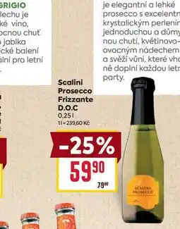 Billa Scalini Prosecco Frizzante D.O.C 0,25l nabídka