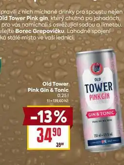 Billa Old Tower Pink Gin & Tonic 0,25l nabídka