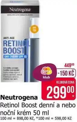 Teta Neutrogena Retinol Boost denní a nebo noční krém 50 ml nabídka