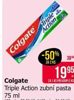 Teta Colgate Triple Action Zubní pasta 75ml nabídka