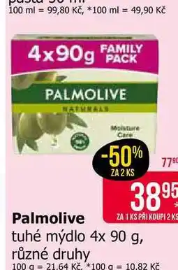 Teta Palmolive tuhé mýdlo 4x 90 g, různé druhy nabídka