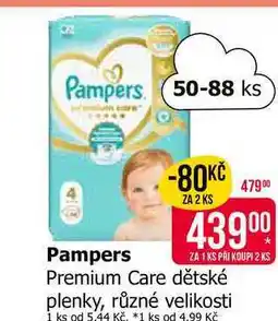 Teta Pampers Premium Care dětské plenky, různé velikosti nabídka