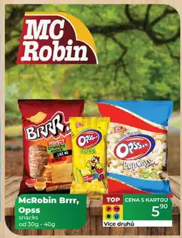Tamda Foods McRobin Brrr, Opss snacks od 30g - 40g nabídka