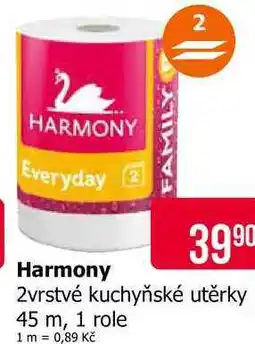 Teta Harmony 2vrstvé kuchyňské utěrky 45 m nabídka