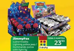 Tamda Foods JimmyFox cukro+hračka Lighting police jeep/ Commando police with light 5g nabídka