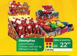 Tamda Foods JimmyFox cukro+hračka Fireman with fan 5g Offroad truck 5g nabídka