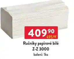 Qanto Ručníky papírové bílé Z-Z 3000 nabídka
