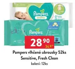 Qanto Pampers vlhčené ubrousky Sensitive, Fresh Clean nabídka