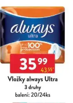 Qanto Vložky always Ultra nabídka
