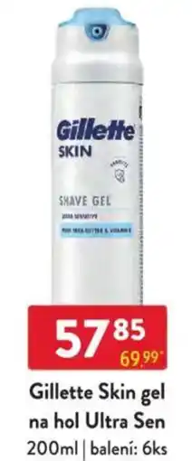 Qanto Gillette Skin gel na hol Ultra Sen nabídka