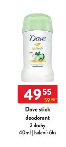 Qanto DOVE stick deodorant nabídka