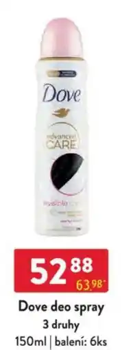 Qanto DOVE deo spray nabídka