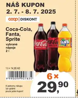 COOP DISKONT Coca-Cola, Fanta, Sprite nabídka