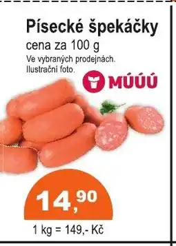 COOP DISKONT Písecké špekáčky nabídka