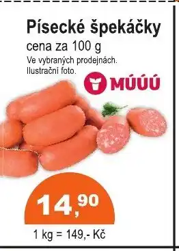 COOP DISKONT Písecké špekáčky nabídka