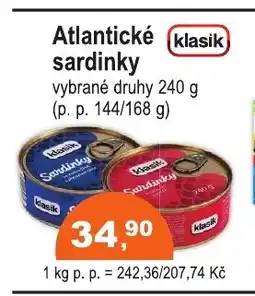 COOP DISKONT Atlantické sardinky nabídka