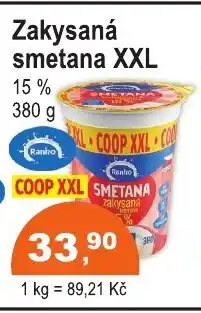 COOP DISKONT Zakysaná smetana XXL nabídka