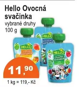 COOP DISKONT HELLO Ovocná svačinka nabídka