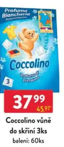 Qanto Coccolino vůně do skříní nabídka